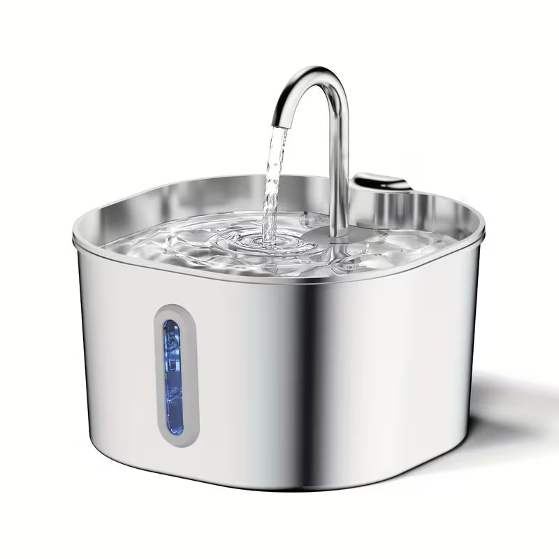 Fuente de Agua para Mascotas 2.2L con Sensor | Acero Inoxidable | Mizupet