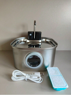 Fuente de agua inalámbrica para mascotas Mizupet 3.2L – Acero inoxidable, automática con sensor y batería recargable - imagen 11