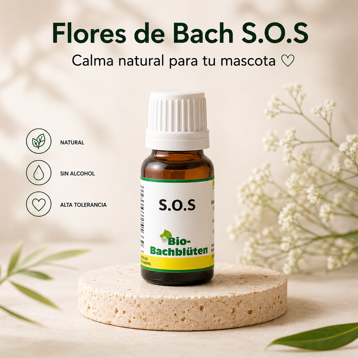 Flores de Bach SOS para Perros – Calma Natural Antiestrés - imagen 1