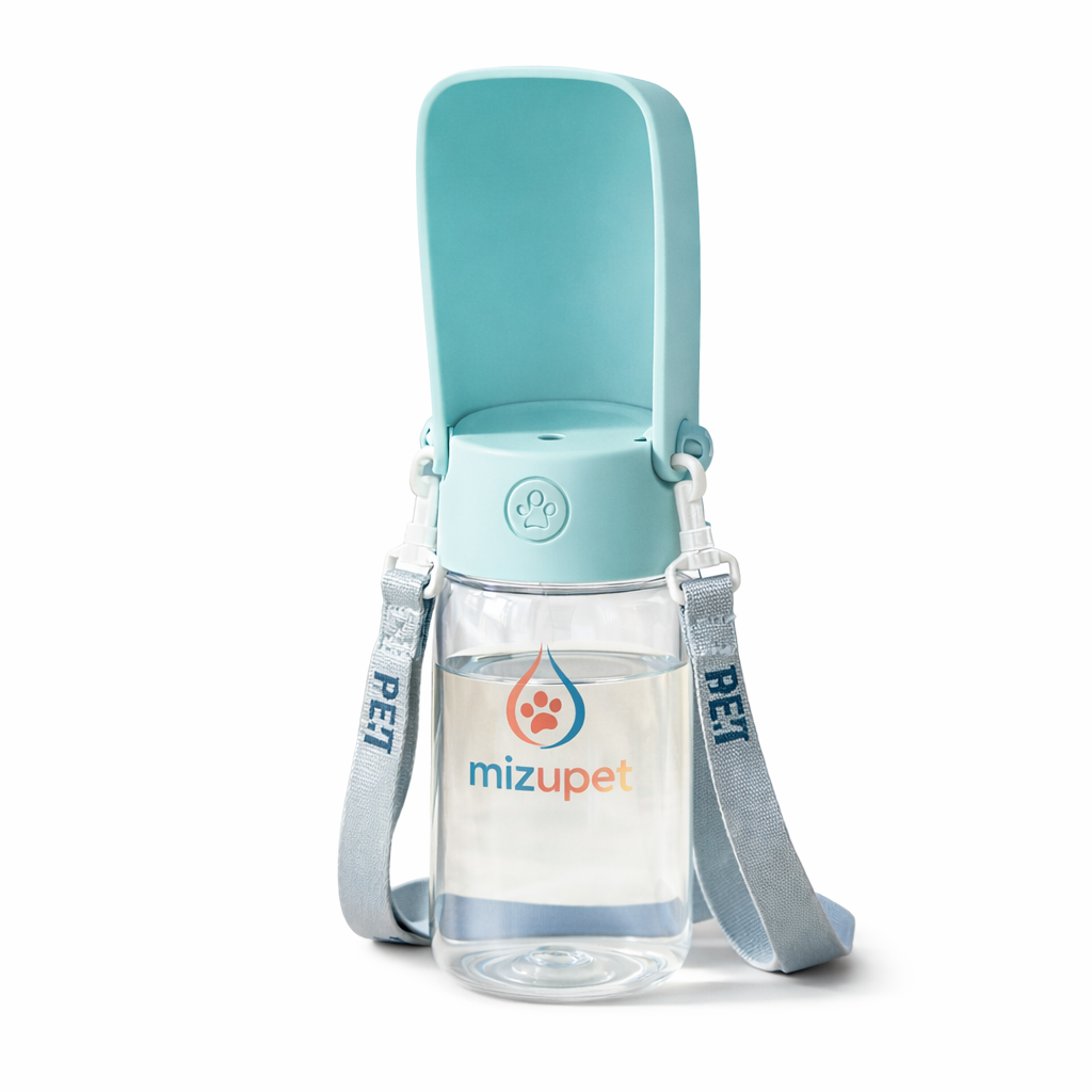 Botella de Agua Portátil para Perros y Gatos 550ml | Plegable, Antifugas y con Correa – Mizupet - imagen 1