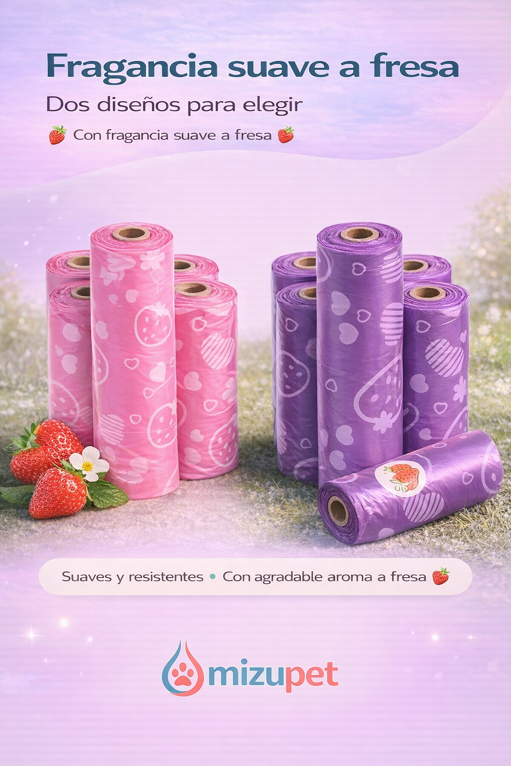 Bolsas Perfumadas para Perros Mizupet 🍓 | Anti Fugas, Resistentes y con Aroma a Fresa - imagen 3
