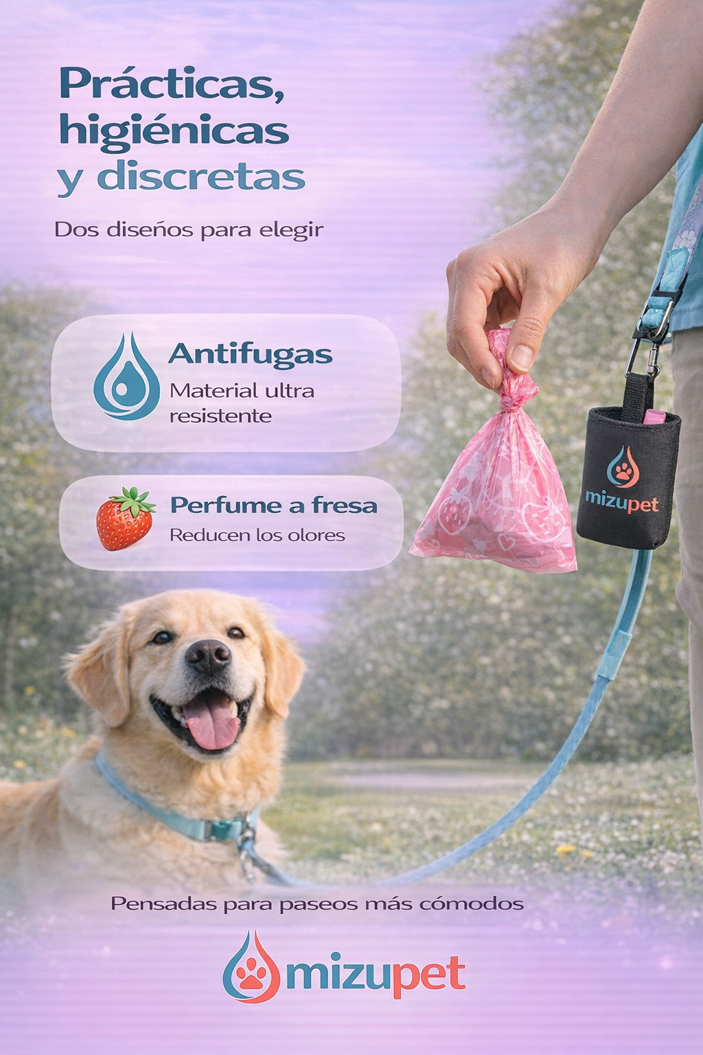 Bolsas Perfumadas para Perros Mizupet 🍓 | Anti Fugas, Resistentes y con Aroma a Fresa - imagen 5