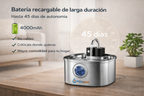 Fuente de agua inalámbrica para mascotas Mizupet 3.2L – Acero inoxidable, automática con sensor y batería recargable - imagen 6