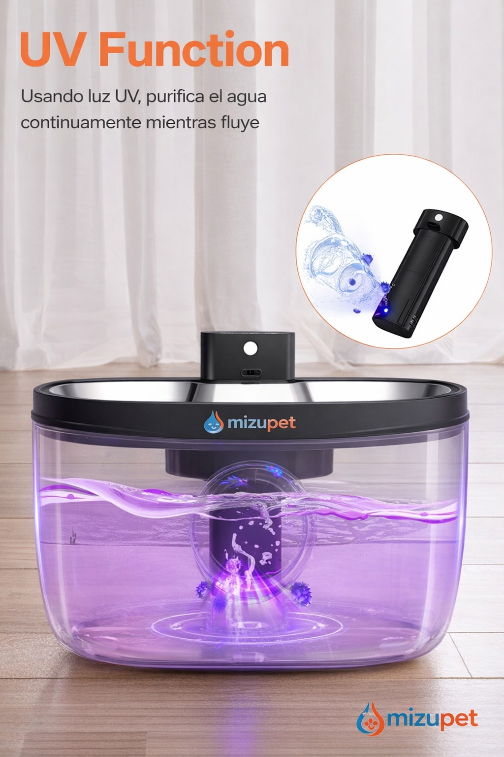Fuente de Agua Automática para Perros y Gatos 5L | Sin cables, con sensor y agua siempre fresca - imagen 13