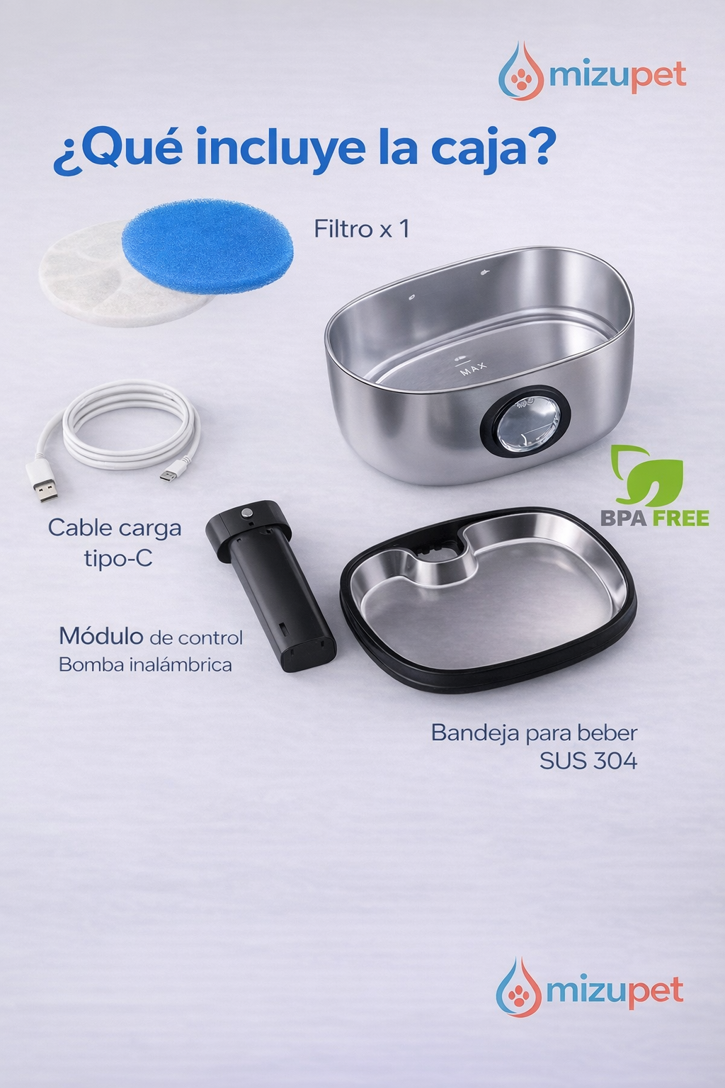Fuente de Agua Automática para Perros y Gatos 5L | Sin cables, con sensor y agua siempre fresca - imagen 5