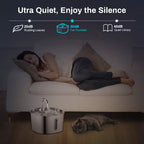 Fuente de Agua para Mascotas 2.2L con Sensor | Acero Inoxidable | Mizupet - imagen 5
