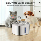 Fuente de Agua para Mascotas 2.2L con Sensor | Acero Inoxidable | Mizupet - imagen 6